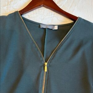 Mint Velvet Teal Zip-Front Top